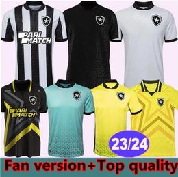 2024 Botafogo Men Soccer Jerseys Soares Matheus Babi Bernardo O.Sauer 24 25 Home Black Away Gk 3rd Aad 4th Football Shirt Short Sheeve Adult Uniforms