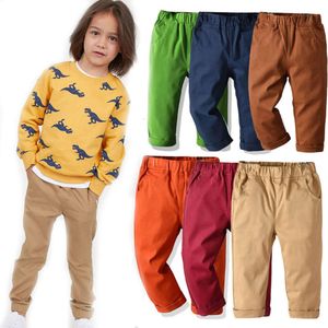 2024 Brand Boys Autumn Kids Clothing Baby Casual Cotton Jeans 1-8y Toddler Cargo Pants L2405