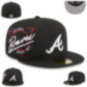 2024 Marque braves Une lettre Caps de baseball Caps hommes Femme Trucker Sport Bone Aba Reta Gorras Fitted Hats H37-4.14