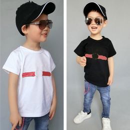 2024 Merk Designer Tees Kids Fashion T-shirts Jongens Meisjes Zomer Caual Brief Gedrukt Tops Baby Kind T-shirts Stijlvolle Trendy t-shirts