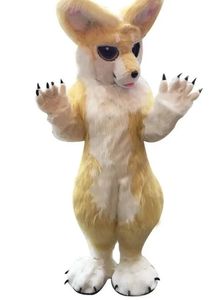 2024 NOUVEAU FUR HUSKY FOX MASCOTURE Costume Halloween Christmas Fancy Parto Cartoon personnage de personnage Suit des femmes adultes Hommes Habille Carnaval Unisexe Adultes