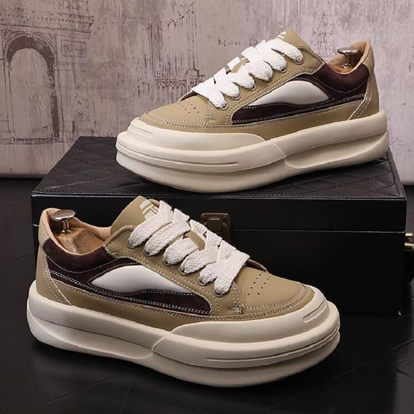 Zapatos de plataforma de marca 2024 Zapatos de moda para hombres Versión coreana de los zapatos de hombres Fashion Spring Trend Sports Casual Shoes 10a26