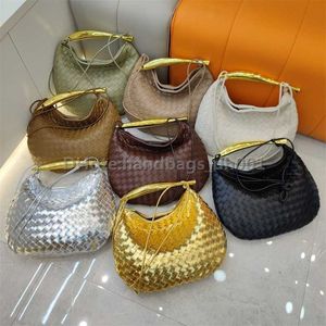 2024 Marque Femme Sacs d'épalsine Cowhide PU Pu Le cuir nœud Sac de luxe Sac à poilt noué Handled Sling Designer Hobo Totes Woven Handsbags