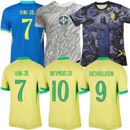 2024 Braziliës voetbalshirts 24 25 Casemiro L.Paqueta Speciaal concept Richarlison Neymar Shirt Raphinha G.Jesus Vini Jr Rodrygo Kids Kit voetbal Topuniform