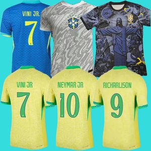 2024 Brazils Jerseys de football 24 25 Casemiro L.Paqueta Concept spécial Richarlison Neymar Shirt Raphinha G.Jesus Vini Jr Rodrygo Kids Kit Kit Football Top Uniform 666