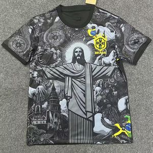 2024 Braziliës voetbalshirts 24 25 Christus de Redeemer Kit Special Concept Richarlison Neymar Shirt Raphinha G.Jesus Vini Jr Rodrygo Kids Kit voetbaluniform