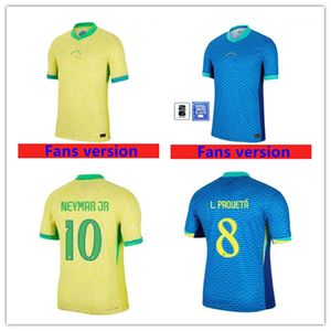 2024 Brésils Jerseys de football 24 25 P.Coutinho Richarlison L.Paqueta Vini Jr.chemise de football G.Jesus T.Silva Bruno G. Pele Casemiro Men Jersey