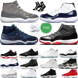 2024 Bred Cool Grey Midnight Navy Velvet Cherry Jumpman 11 Zapatillas de baloncesto Low 25th Anniversary Metallic Silver Pure Violet Zapatillas de deporte para hombre Zapatillas deportivas euro 36-47