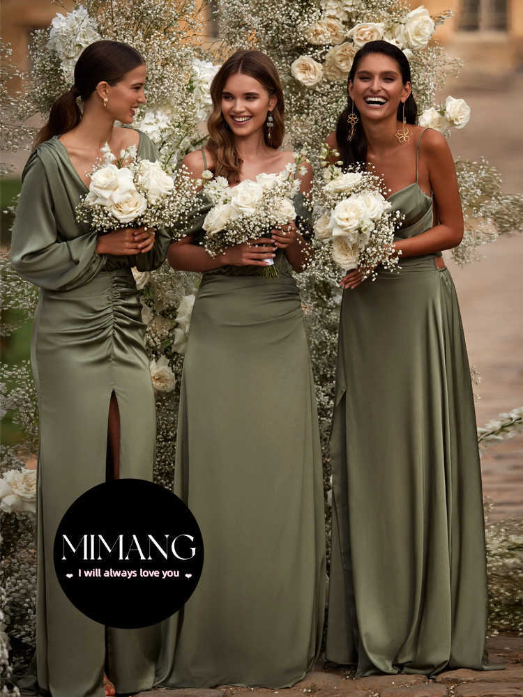 2024 Bridesmaid Dress Satin High end and Popular New Style Can Be Worn daily Slimming Simple Summer