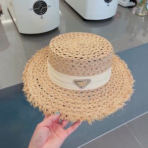 2024 Embet Hats Designer emmer hoeden voor vrouwen brede riemmode gemonteerde raffia gras cap heren driehoek doppen strand emmers hoed p sunhat 23744d