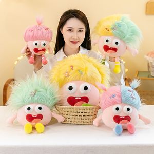 2024 en gros en vrac nouveaux globes oculaires animés en peluche jouets poupées poupées de sommeil apaisantes fabricant en gros 25 cm sans brosse à cheveux A89