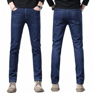 2024 Busin Fi Jeans Pantalons pour hommes Pantalons lâches à jambe droite LG Pantalons pour hommes Fi Trend Hommes Casual Slim Fit Retro Jeans C8NJ #