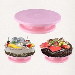 2024 Cake Rotary Table Mini Plastic Fondant Cake Turntable Plateforme de rotation