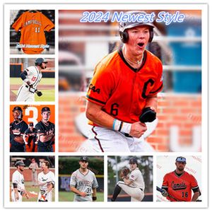 2024 Campbell Fighting Camels Maillot de baseball Wiley Hartley Brendan Wright 26 Trent Adams Jackson Thompson George Ferguson Campbell Maillots cousus sur mesure