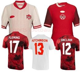 2024 Canada Soccer Jerseys Fans Home Away 2024 2025 Équipe nationale Davies J.David Ugbo Larin Cavallini Millar Eustaquio Football Shirt Personnalisables Jerseys