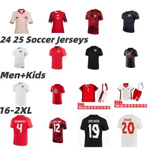 2024 Canada Soccer Jerseys Men Kids Kit Uniform Nationaal Team Davies J.David 24 25 Ugbo Larin Cavallini voetbaloverhemden Home weg Millar Eustaquio Maillots de voet top