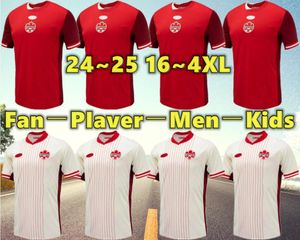 2024 Canada Soccer Jerseys National 24 25 Grosso Cavallini Hoilett Sinclair Davies J.David Red Fan Football Shirt South American Cup Nationaal team