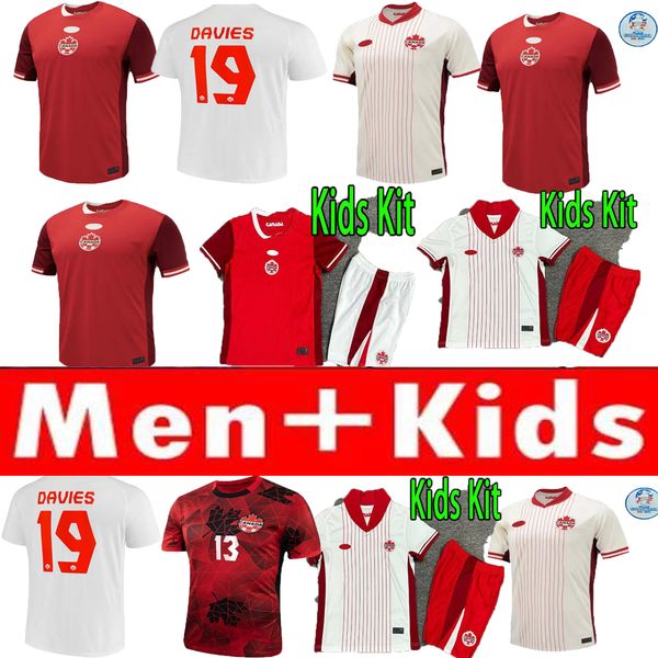 2024 Canada Soccer Jerseys National 24 25 Grosso Cavallini Hoilett Sinclair Davies J.David Red Fan Football Shirt South American National Team et Kid