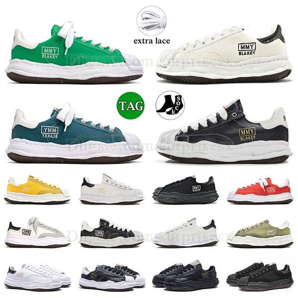 2024 Lienzo disuelto para caminar Zapatos casuales de color caqui Mujeres Zapatillas de deporte de firma Suelas onduladas Moda Skate Mmy Low Cut Youth Maison Mihara Yasuhiro Zapatillas blancas Diseñador