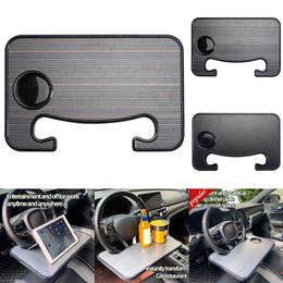 2024 Auto-organizer Autotafel Stuurwiel Eten Werkwagen Drinken Voedsel Koffie Goederen Houder Lade Auto Laptop Computer Bureau Mount Stand Zittafel