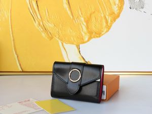2024 Titulares de tarjetas Nuevo estilo corto Mini billetera para mujeres con caja de naranja