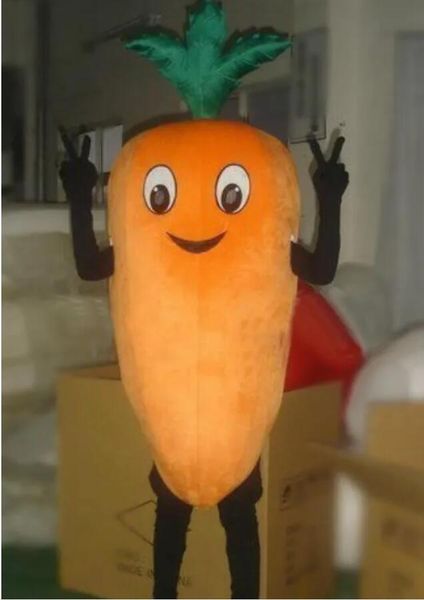 2024 Costumes de mascotte de carottes Légumes à thème animé Cospaly Cartoon Mascot Character Halloween Carnival Party Party