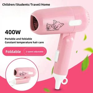 2024 Cartoon Fashion Hair Dryer for Children StudentsDormitoritRavel Portable pliable 2Speed Home 240506