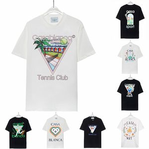 2024 Casablancas T Hommes Femmes Designer T-shirts T-shirts Vêtements Tops Homme S Casual Poitrine Lettre Chemise Vêtements Street Shorts Manches Vêtements T-shirts Taille S-2XL