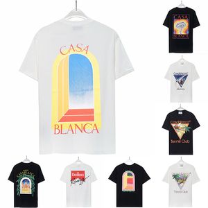 2024 Casablancas T-shirt Luxury Mens Tees Portez des chemises de créateur de coton en coton en extérieur
