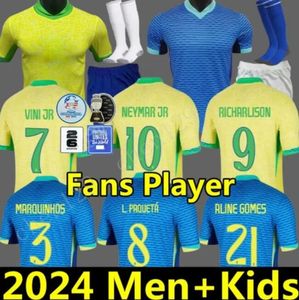 2024 CASEMIRO JESUS Brésil maillots de football RICHARLISON Camiseta RAPHINHA PAQUETA VINI JR RODRYGO Brasil maillots maillot de football hommes enfants uniforme