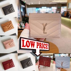 2024 Cassandre Luxe Designer Wallet Wallet Designer Woman Credit Card Holders Hoge kwaliteit Lederen Gold Letter Small Flap Bag Lady Luxurys Rood