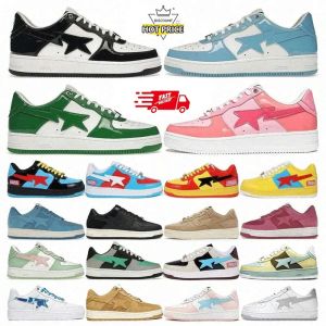 2024 Casual Bapestaies Chaussures Sk8 Low Hommes Femmes Cuir Verni Noir Blanc Abc Camo Camouflage Skateboarding Sports Bapely Baskets Baskets En Plein Air Requin