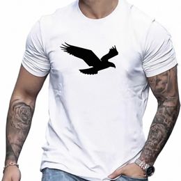2024 T-shirt pour hommes occasionnels Eagle Graphic Vêtements Printemps Été Tops à manches courtes Extra Large Taille Garçons Tees 5XL pour chemise pour hommes 90I1 #