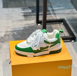 2024 Chaussures décontractées Couiner en cuir Abloh noir blanc vert vert rouge superpositions 37-46