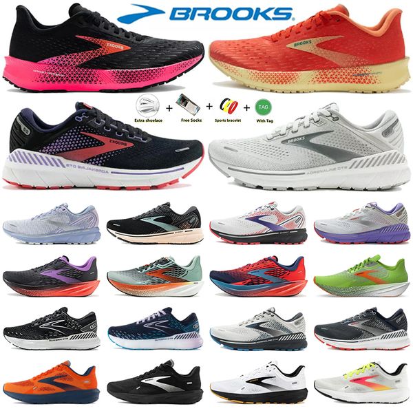 2024 Chaussures de sport Designer Brooks Launch 9 Chaussures de course Hommes pour femmes Ghost Hyperion Tempo Triple Noir Blanc Gris Jaune Orange Baskets Glycérine Cascadia