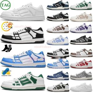 2024 Chaussures décontractées Chaussures de créateurs Squelette Skel Top Chaussures basses à lacets Baskets Blanc Noir Bleu Vert Skelet Bones Runner Sports Baskets à plateforme pour hommes Taille A88