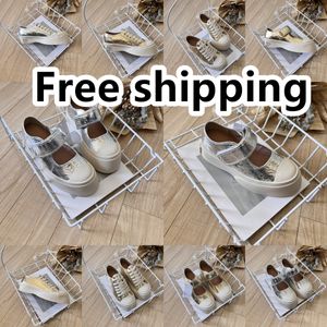 2024 Casual schoenen Designer schoenen Damesplatform Vintage Trainers Sneakers Gold Silver Velcro Maat 36-40 Classic Gai Golden