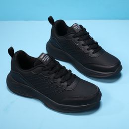 2024 Casual schoenen voor mannen vrouwen voor zwart blauw grijs gai ademen comfortabele sporttrainer sneaker kleur-128 maat 35-41