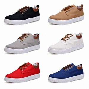 2024 zapatos casuales sin lienzo de marca Spotrs zapatillas blancas blancas rojo rojo gris negro zapatos de moda para hombre a3co#