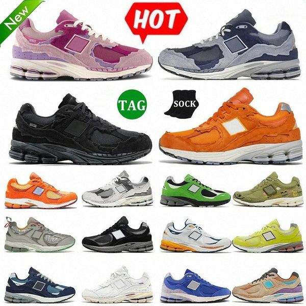 2002r Designer Hommes Femmes Protection Pack Pluie Chaussures Casual Noir Blanc Gris Rose Daim Rouge Phantom Bricks Encens Baskets Sports TrainFi3c #