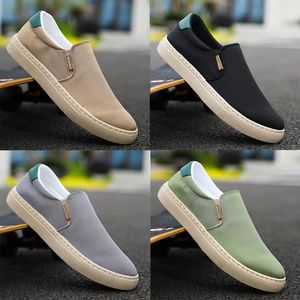 2024 Chaussures décontractées Couleur massive noirs blanc beige jogging Walking Low Mens Womens Sneaker Classical Trainers Gai