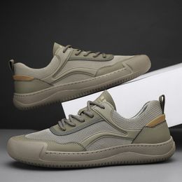 2024 Chaussures décontractées blanc noir Dark Top Top pour hommes Chaussures en mailles respirantes Sneakers sportifs Size39-44 Gai