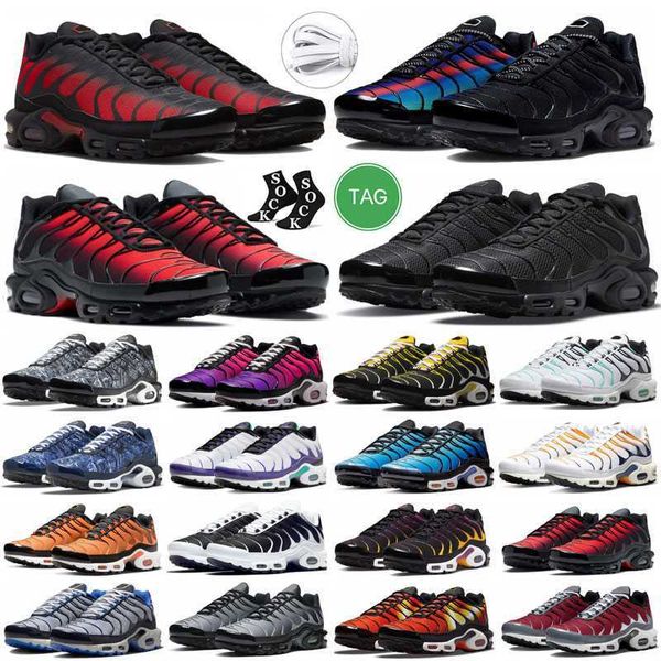 2024 Casual tn plus chaussures de course taille 12 tns hommes femmes Unity Triple Black Hyper Jade University Blue Oreo Wild Prints Sky Psychic Grape formateurs