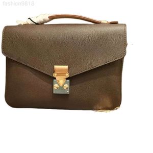 2024 Casual reisbruine zakelijke crossbody portemonnee Satchel handtas lederen messengertas voor heren