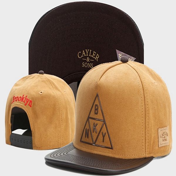 2024 Cayler Sons Casquettes de baseball BROOKLYN BKNY Bord en cuir Gros hommes Hiphop Street Réglable Gorras Snapback Chapeaux