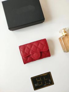 2024 CF Original de alta calidad Diseñador de lujo Moda Mujeres Carteras para mujer Bolsa de embrague Tarjeta de crédito Monedero Relieve Sobre Cartera con caja Bolsas de polvo