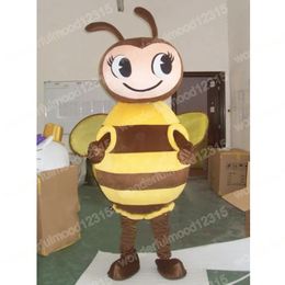 2024 Karakter Bee Mascot Costuums Hallowen Stage Performance Activity Sales Promotie Kerstkleding Kostuums voor vrouwelijke mannen