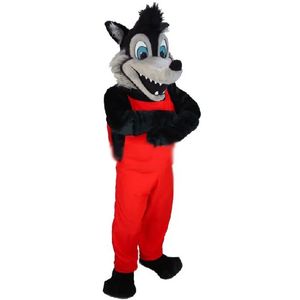 2024 personnage Big Head Grey Husky Mascot Costumes Hallowen Stage Performance Activity Promotion Promotion Christmas Robe Costung