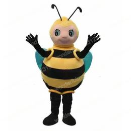 2024 Karakter Lovely Bee Mascot Costuums Hallowen Stage Performance Activity Sales Promotie Kerstkleding Kostuums voor vrouwelijke mannen