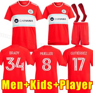 2024 CHICAGO WHITE Fire Soccer Jerseys SHAQIRI 10 J.TORRES 7 MUELLER 8 GUTIERREZ 40 24 25 Chemises de football Top 2025 Fan Man FANS Player Version